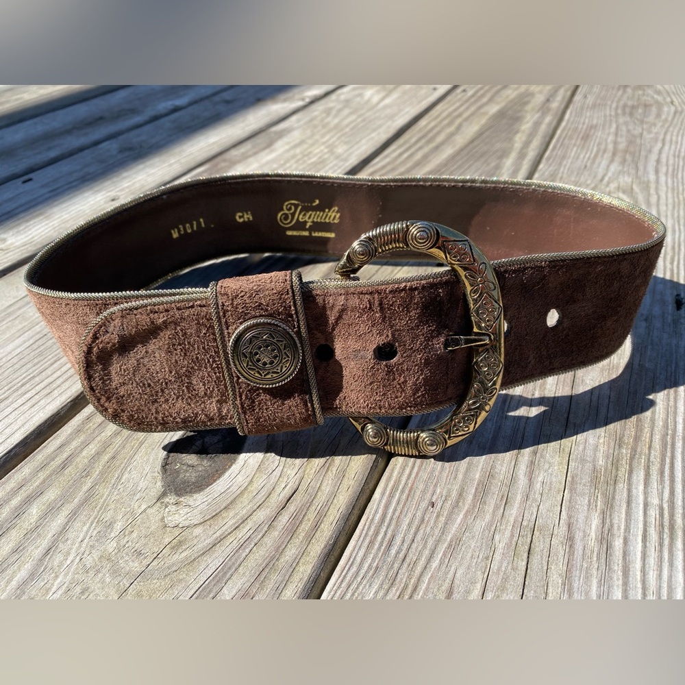 Tequila Brown Leather High Waist Belt